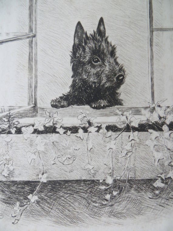 Rare 1928 Marguerite Kirmse Etching Good Morning Etsy