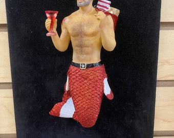 Santa Daddy 2 Christmas Merman December Diamonds Merman Ornament