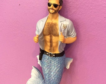 Strip Search Police Officer December Diamonds Merman Ornament