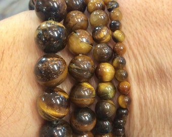 Tiger Eye Gemstone Beaded Bracelets