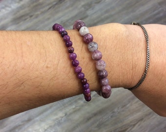 Lepidolite Beaded Bracelet