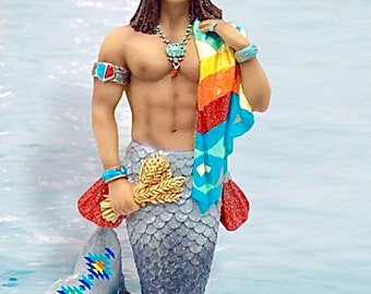 Native Son Native American Merman Dezember Diamanten Ornament