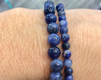 Sodalite Gemstone Beaded Bracelet