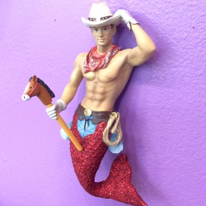 Merman Cowpoke the Cowboy December Diamonds Ornament image 1