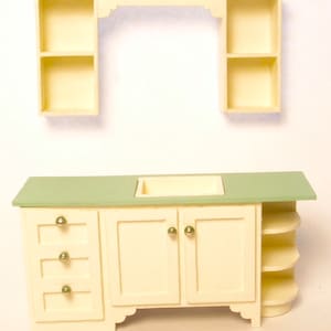 1:24 scale miniature dollhouse furniture kit Carmel Cottage kitchen