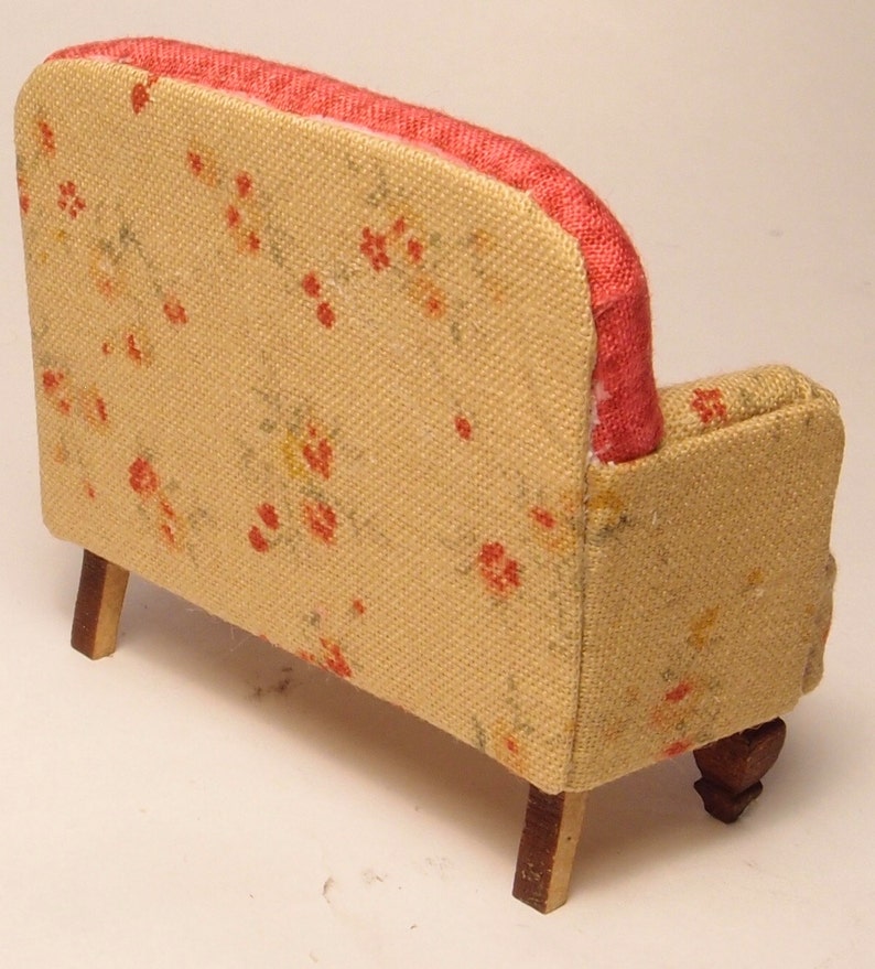 124 Scale Miniature Dollhouse Furniture Kit Cottage Loveseat Etsy