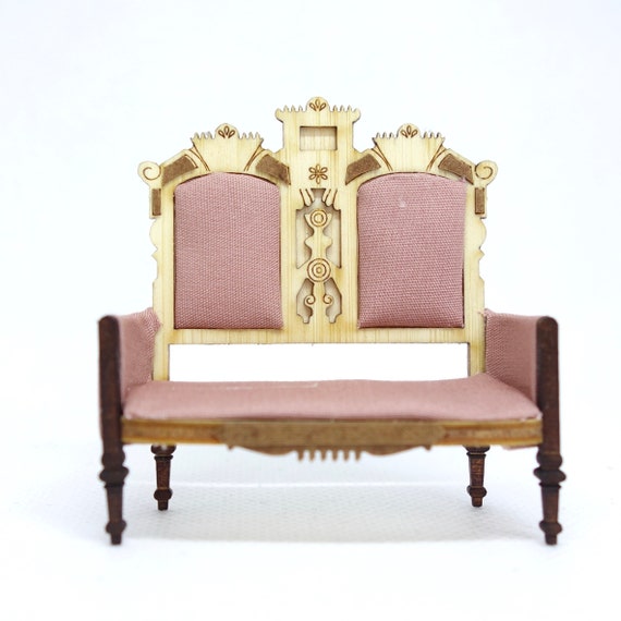 Miniature dollhouse sofa discount