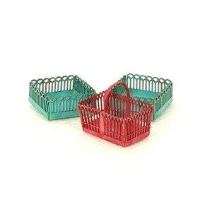 1:24 scale miniature dollhouse wire baskets kit image 1