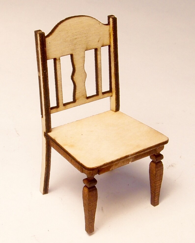 124 Scale Miniature Dollhouse Furniture Kit Carmel Chair Etsy