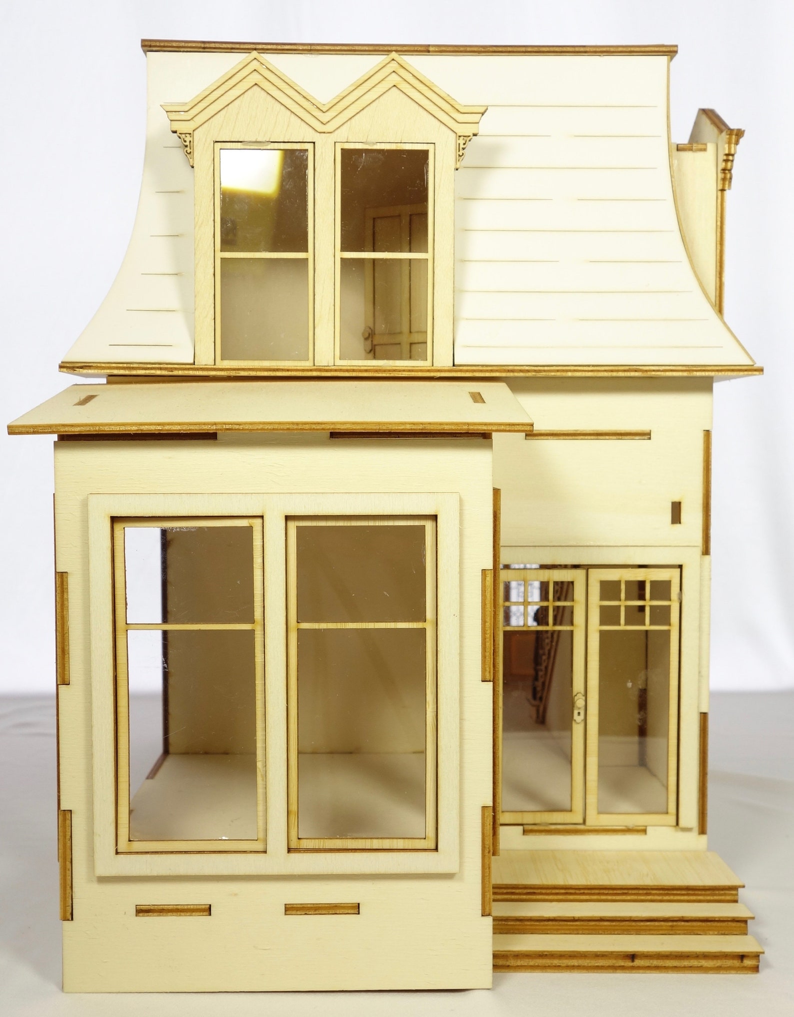 Doe-het-zelf Cat Café miniatuur poppenhuis kit met ledlicht, schaal 1:24, handgemaakte kat, koffie, tuin, poppenhuis, creatief verjaardagscadeau voor tieners, kinderen, kattencafé poppenhuis