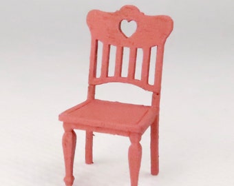 1:48 scale dollhouse miniature kit Heart chair