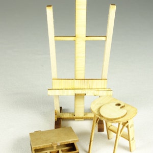 1:24 scale miniature dollhouse kit artist studio accessories