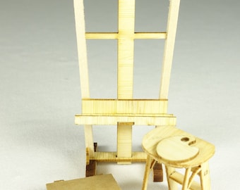 1:24 scale miniature dollhouse kit artist studio accessories