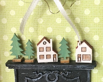 1:24 scale miniature dollhouse kit Christmas village accessories