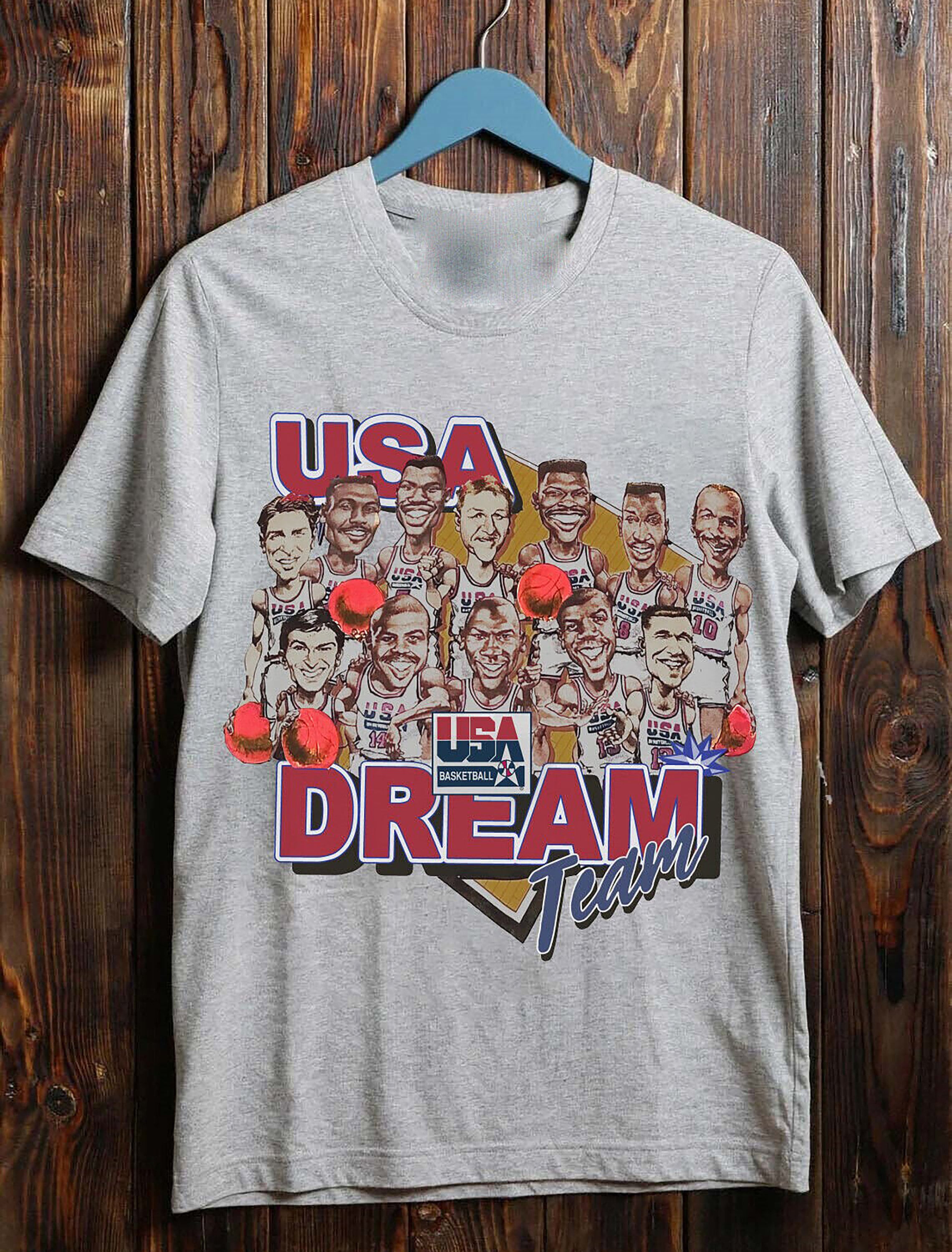 Vintage 1992 USA Dream Team NBA Basketball Shirt - Bring Your Ideas,  Thoughts And Imaginations Into Reality Today