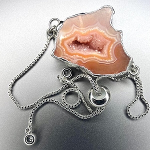 Brown Geode Slice Adjustable Bracelet