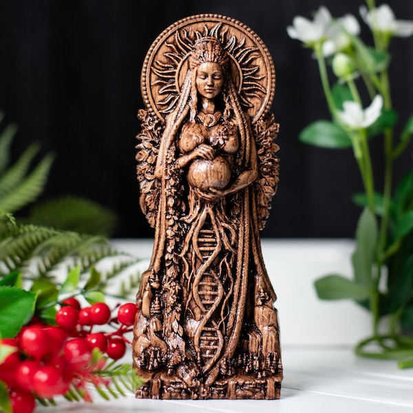 GAIA, Estatua de la Diosa, Madre Tierra, Wiccan, Estatua de la Naturaleza, Wicca, Griego, Antiguo, Mitología, altar, bruja, gaélico
