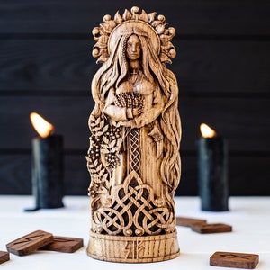 SIF, Norse pagan goddess statue, for Asatru Altar kit and heathen ritual image 1