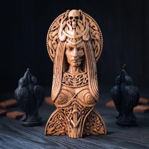 Hell goddess, Norse goddess figurine, home altar, idol, god, pagan, asatru, viking, norse, scandinavian, statue, ritual, magic protection