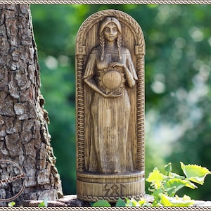 Sunna, Sol, Norse pagan goddess statue, for Asatru Altar kit and heathen ritual