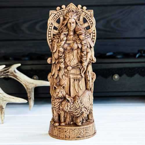 Freya Statue Freyja God Viking Pagan Paganism God Altar Sculpture Norse 