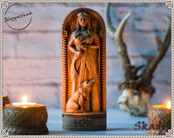 Skadi, Norse pagan goddess statue, for Asatru Altar kit and heathen ritual