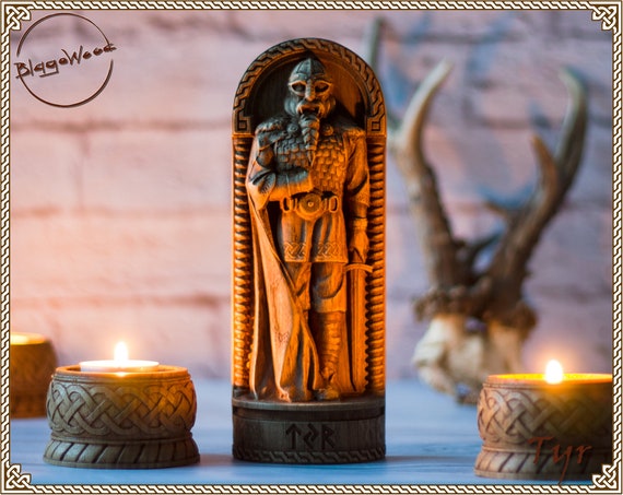 Tyr, Norse pagan god statue, for Asatru Altar kit and heathen ritual
