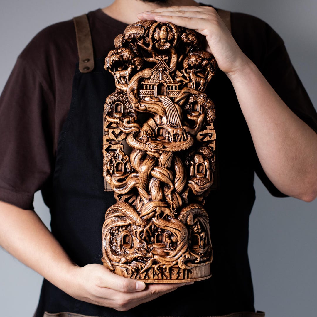 Large Yggdrasil 15.7 Inch - Viking World Tree From Norse Mythology
