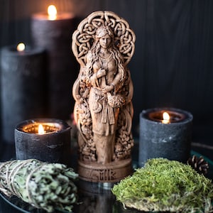 Eir Norse goddess of healing in Seidr rituals who bring healing spell magic. Eir wall art and wall hung sculpture – Asatru North mythology