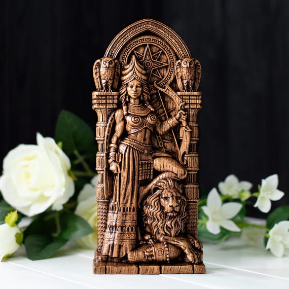 Ishtar statue Inanna statue Sumerian Mesopotamia Venus statue Babalon Anunnaki art Star of Ishtar decor