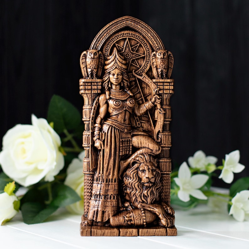 Ishtar statue Inanna statue Sumerian Mesopotamia Venus statue Babalon Anunnaki art Star of Ishtar decor image 1