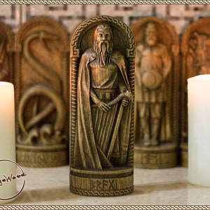 Bragi, Norse pagan god statue, for Asatru Altar kit and heathen ritual