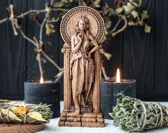 Persephone statue, Kore figurine, Greek goddess, the queen of the underworld, pagan goddess of spring, wiccan, wicca, altar, witches,