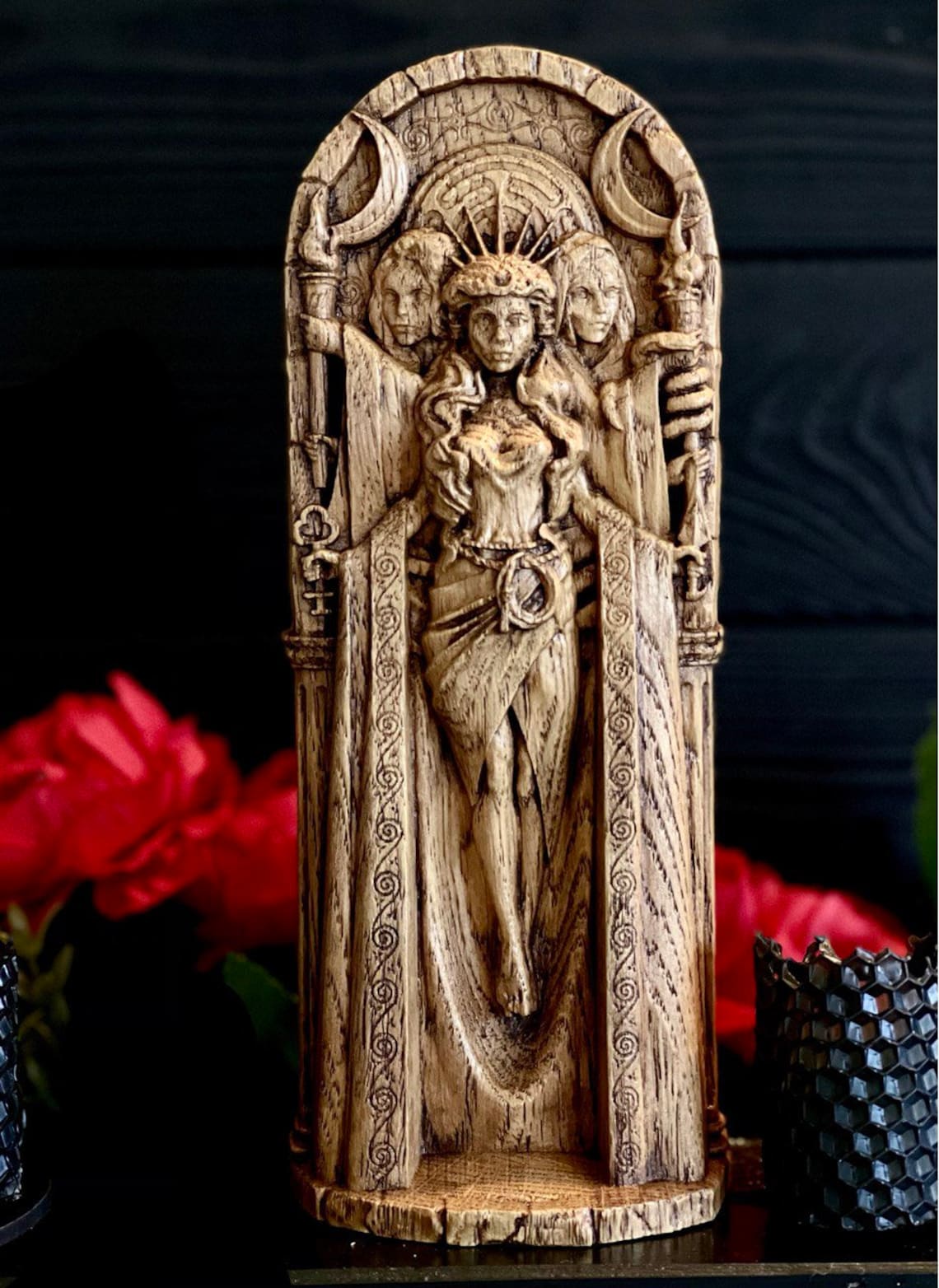 Hecate statue Greek goddess for pagan home altar kit wicca Etsy