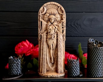 Hecate statue, Greek goddess, for pagan home altar kit, wicca statue, witches, Hecate key