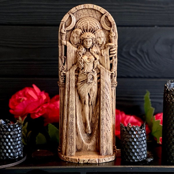 Hecate statue, Greek goddess, for pagan home altar kit, wicca statue, witches, Hecate key