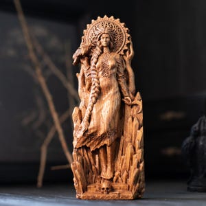 Morana goddess of death, Mara figurine, Madder Statue of Slavic goddess, Mythology, Morana, Pagan Goddess Slavic art, Altar