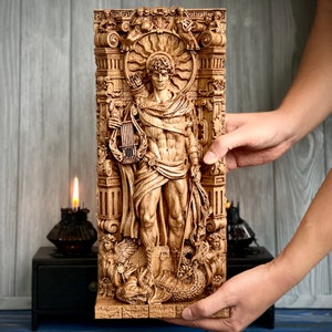 BIG Apollo, Apollon figurine Greek god pagan god Olympian god wiccan wicca altar druid witch gaelic