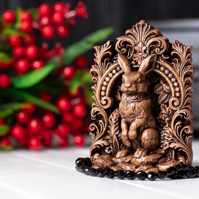 Rabbit Totem Hand-carved Statue 11 Cm (4.3