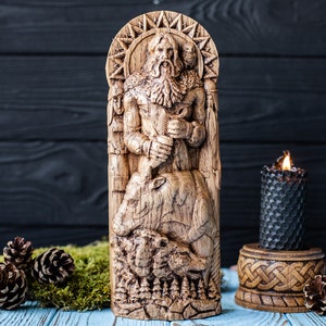 VELES, Slavic god statue, Slavic pantheon, pagan god, altar, cattle god, patron saint of the witchers and witches, wizard god