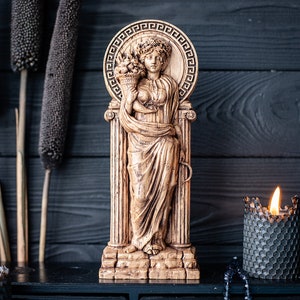 Demeter statue, figurine, Greek goddess of fertiliti , pagan goddess, wiccan, wicca, altar, witches, gaelic