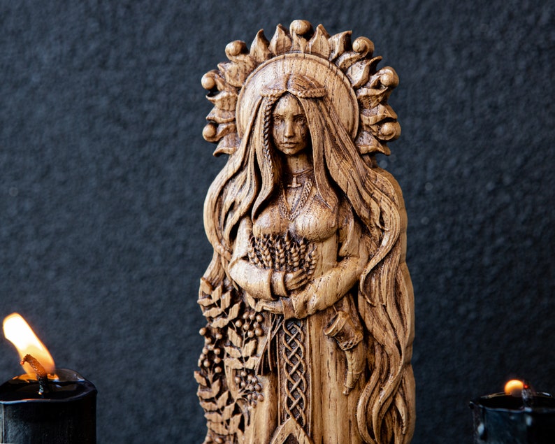 SIF, Norse pagan goddess statue, for Asatru Altar kit and heathen ritual image 5