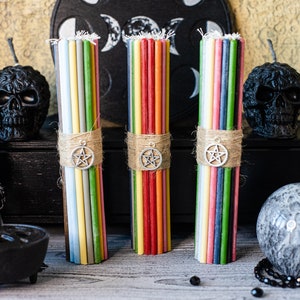 Colored ritual Candles 20cm, home altar, candle holder, candlestick, witchy, magiс, ritual, witch, celtic, norse, wicca, heathen, handmade