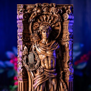 Large Apollo statue 15.7 inch - Apollo from Greek mythology | Roman sun god sculpture | Classical Greek statue decor image 6
