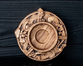 Thor Candle holder, candlestick, norse, Thor's Hammer, Mjolnir, home altar, Wicca, druid, witches, gaelic, handmade