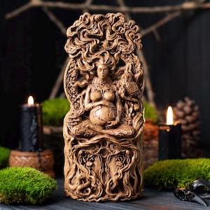 GAIA goddess, Gaia figurine, lunar goddess, celtic, pagan, wiccan, wicca, altar, druid, witches, gaelic, moon witch magic