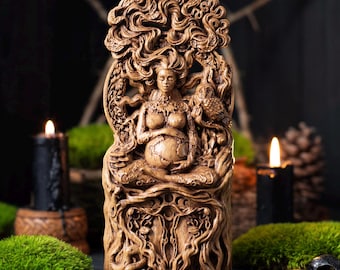 GAIA goddess, Gaia figurine, lunar goddess, celtic, pagan, wiccan, wicca, altar, druid, witches, gaelic, moon witch magic