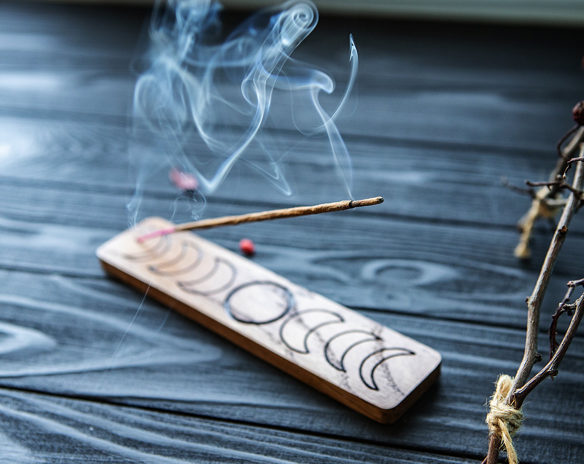 Incense Holder Moon Magick Energy Lunar Phases Incense Etsy