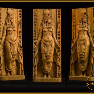 Isis, diosa egipcia, estatua de Isis, diosa egipcia, diosa pagana, Egipto, mitología, wicca, altar, brujas, Kemet, nubia, figurilla imagen 8