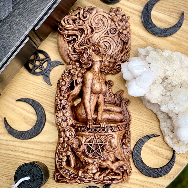 Moon goddess, Aradia figurine, lunar goddess, celtic, pagan, wiccan, wicca, altar, druid, witches, gaelic, moon witch magic